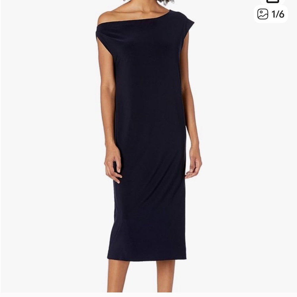 Norma Kamali Black Bateau Neckline Sleeveless Maxi Dress (S)